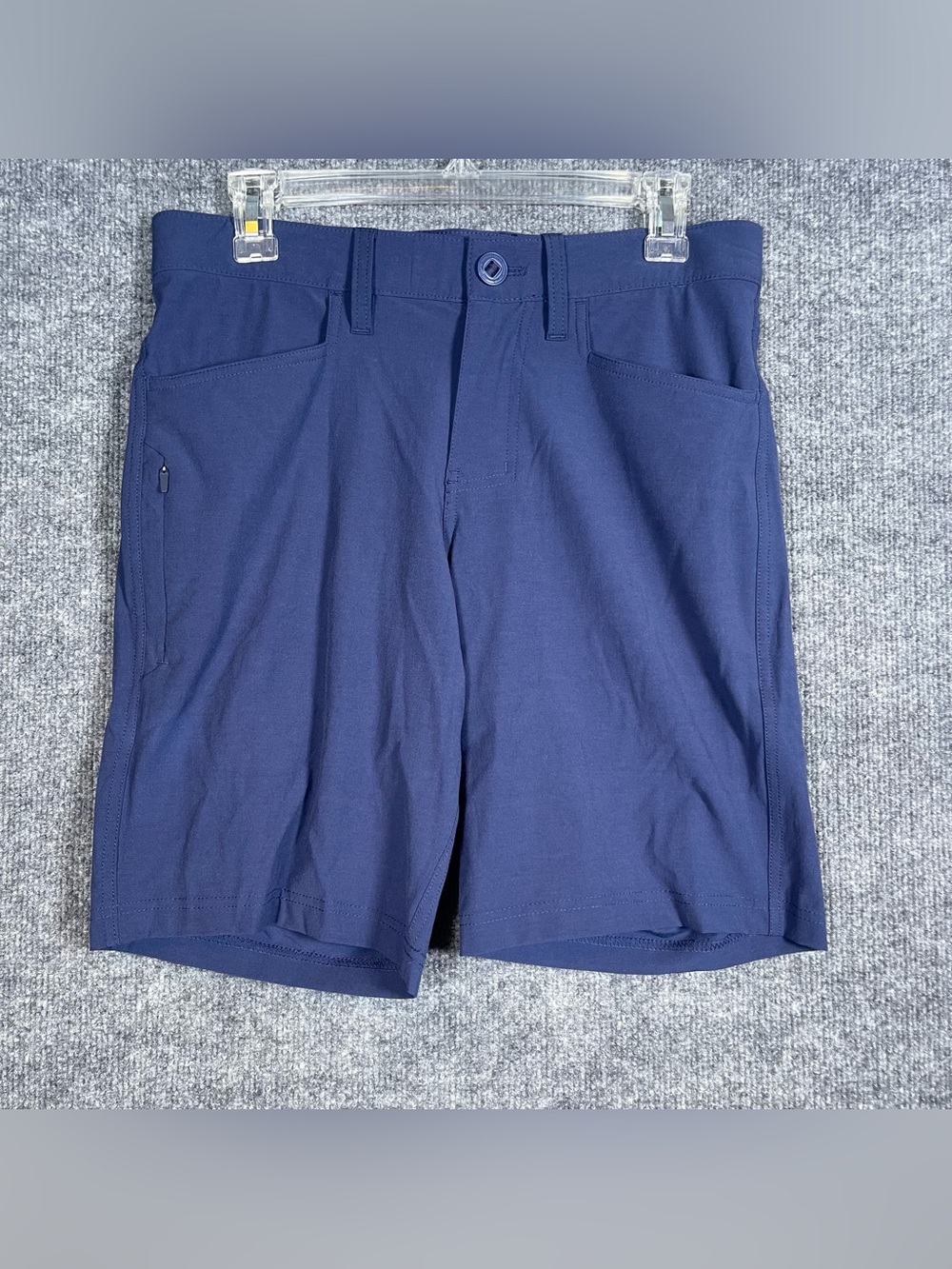 NEW Huk Mens 30W 9L Kona Navy Blue Chino Stretch Performance Active Shorts